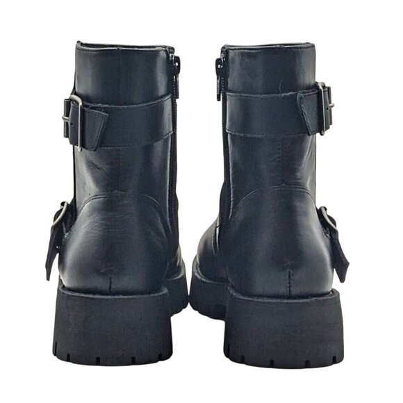 Steve Madden Womens 7 Crusader Genuine Leather Inside Zip Lug Boot - Picture 11 of 16